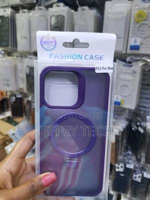 Entronix iPhone 15 Pro Max Case With Magnetic Invisible Stand -Purple - thumbnail 2