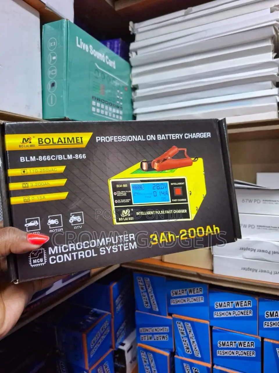 Heavy-Duty Intelligent Pulse Car Battery Charger 0–15a Bolaimei