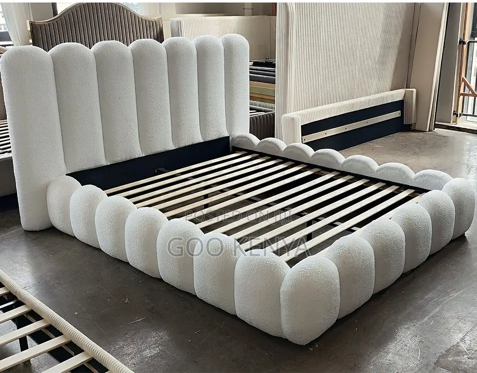 Home Bed;Upholstered Italian Bed Frame Available in King or Queen Size