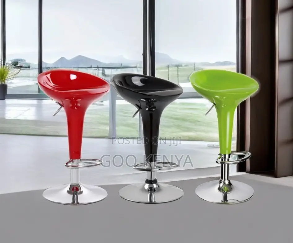 Home Kitchen Stool; Chrome Counter-Height Stool With Luxury Design
