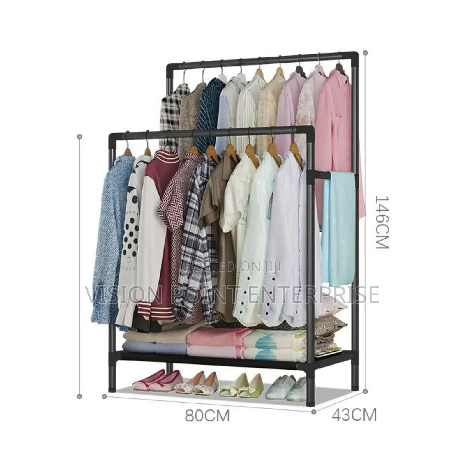 *Double Pole Clothing Rack