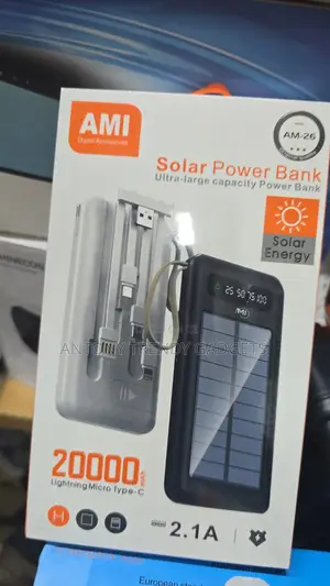 Ami Am-26 Solar Power Bank 20000mah Outdoor Backup Charger