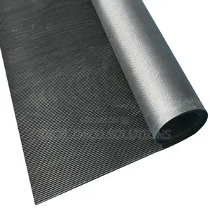 Industrial Ribbed Rubber Mat for Commercial Use