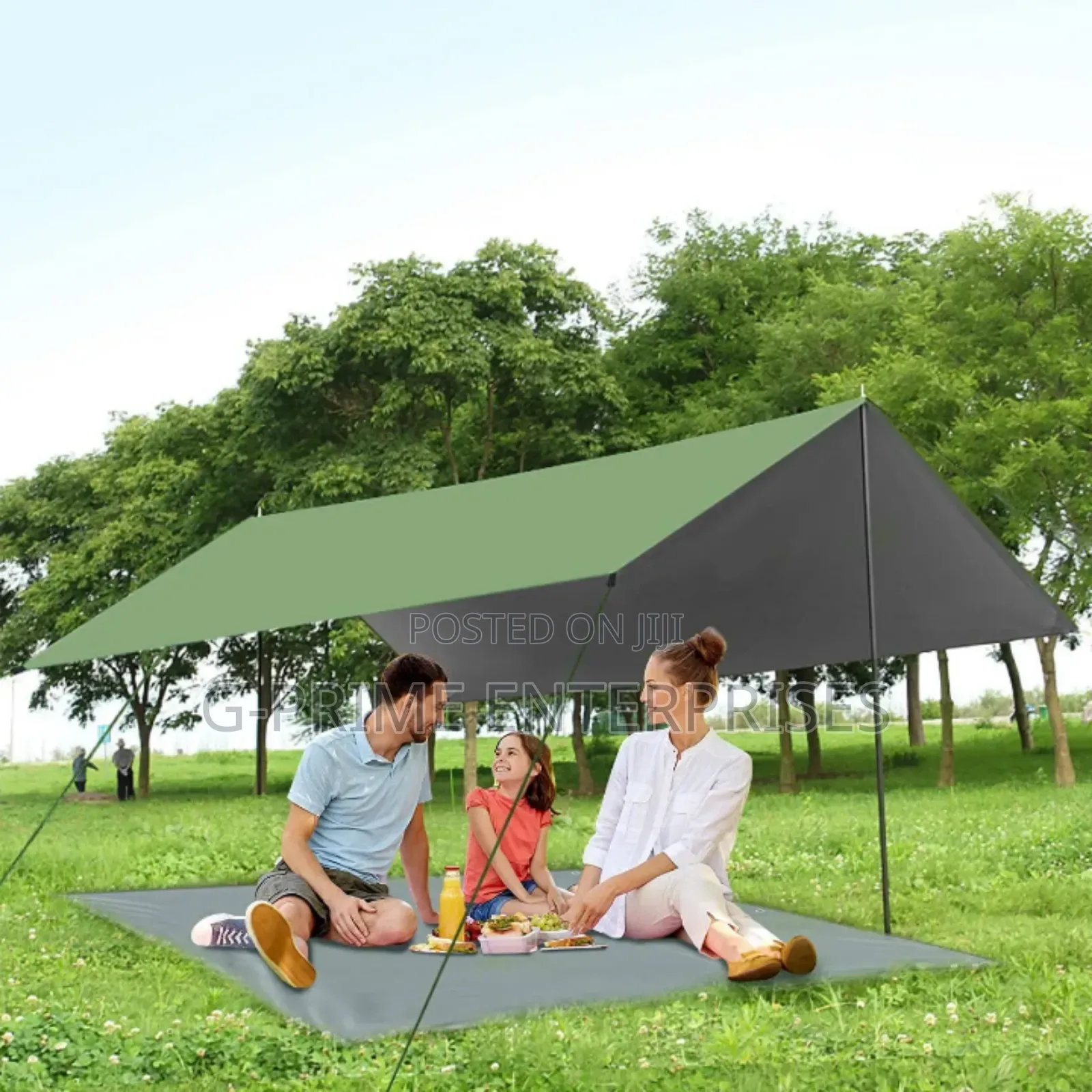 Camping Tarp With Poles
