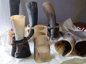 Authentic Handcrafted Wine Drinking Horns (Viking Horns) With Stands