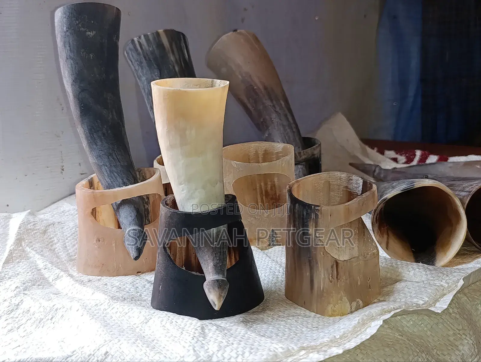 Authentic Handcrafted Wine Drinking Horns (Viking Horns) With Stands