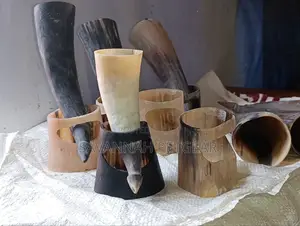 Authentic Handcrafted Wine Drinking Horns (Viking Horns) With Stands