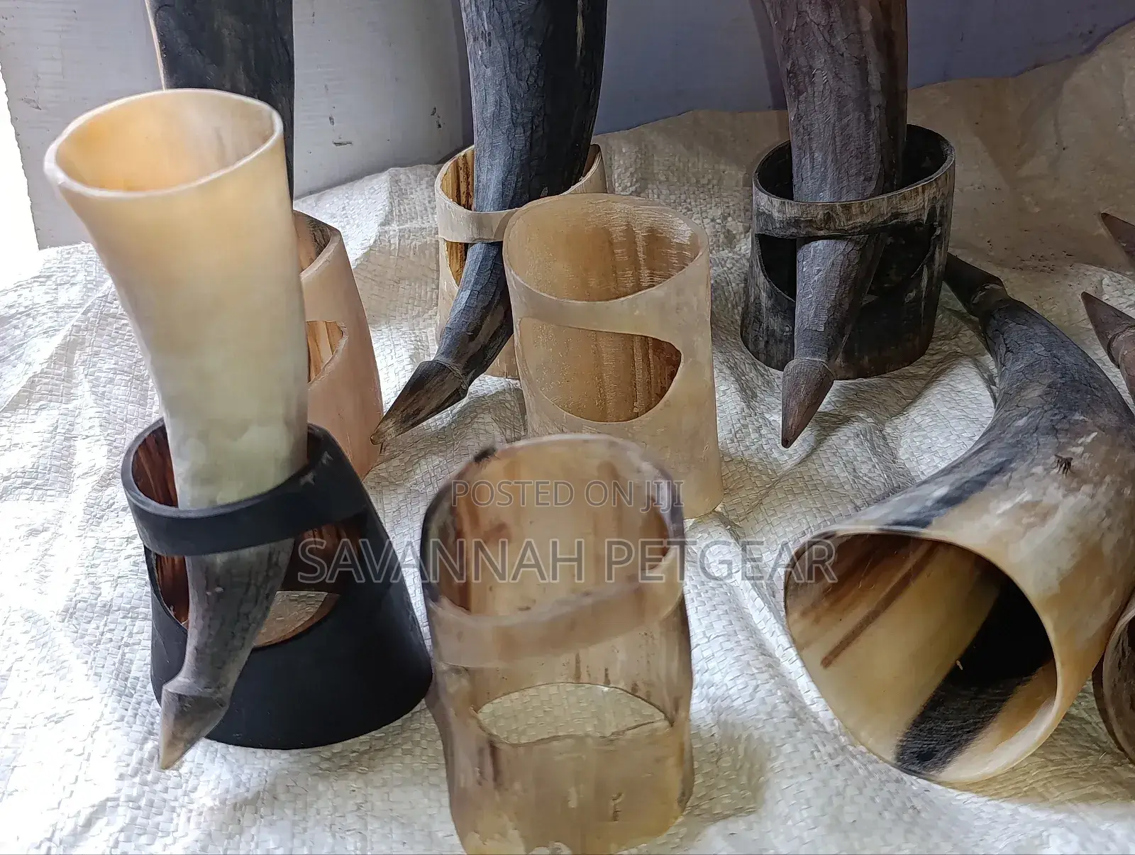 Authentic Handcrafted Wine Drinking Horns (Viking Horns) With Stands