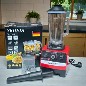 Skoedi 2in1 Blender 500w With Grinder Red Easy Clean