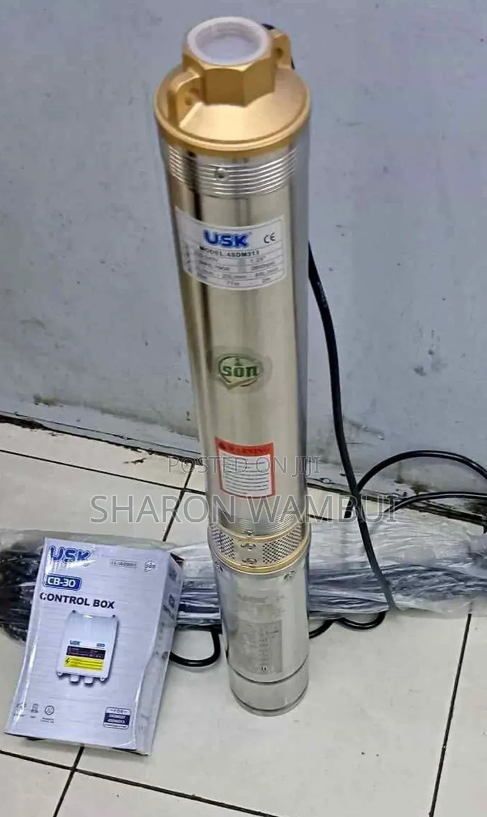 Usk 1hp Electric Submersible Water Pump 84m Max Head