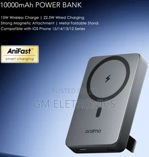 Oraimo Mag Power 15 10000mah /15w Wireless 22.5w Wired Power Bank.