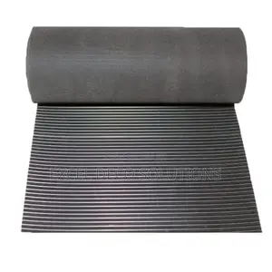 Ribbed Anti-Slip Rubber Mat – Roll Flooring