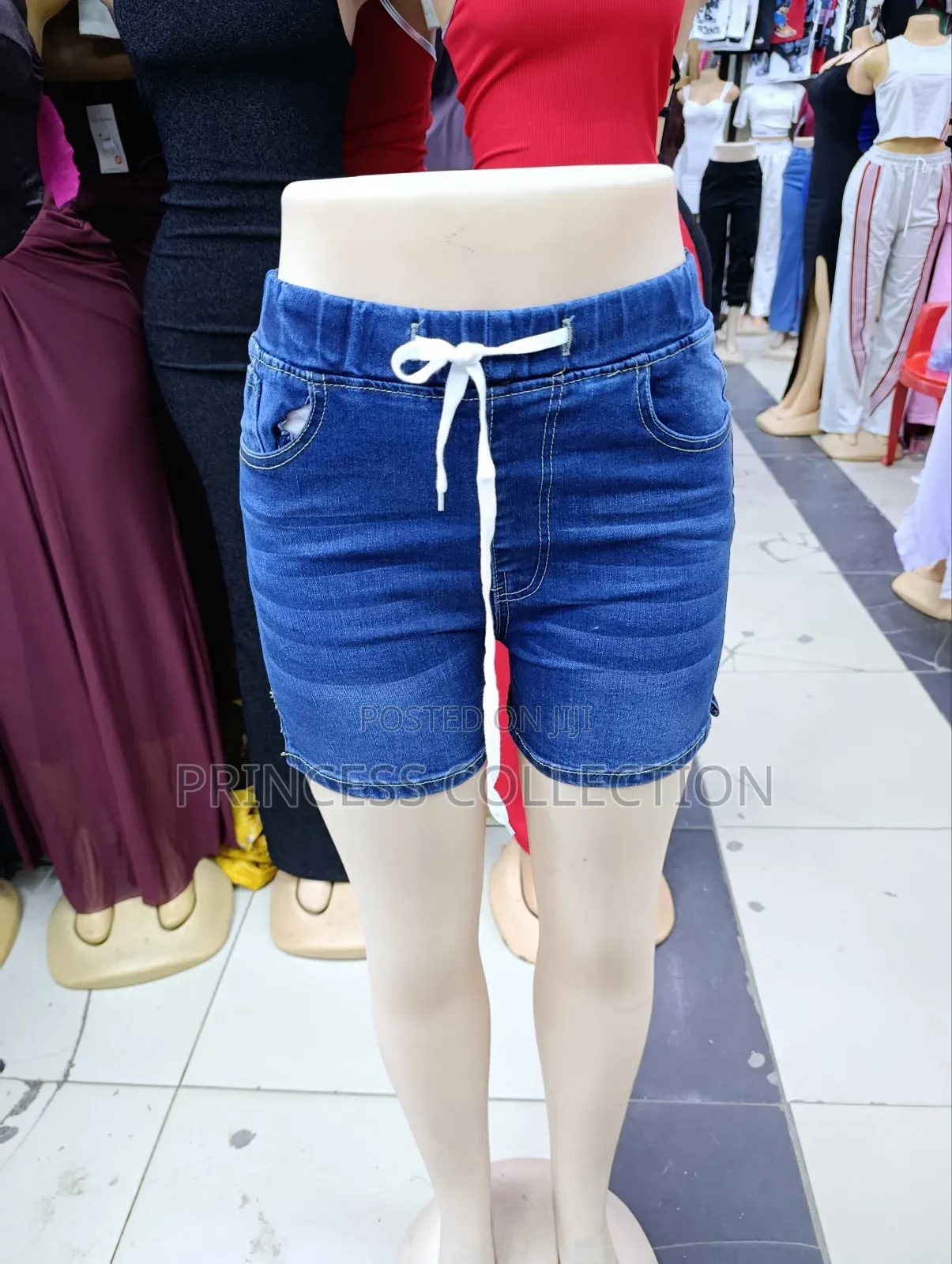 Women Denim Short, Top, Sneakers