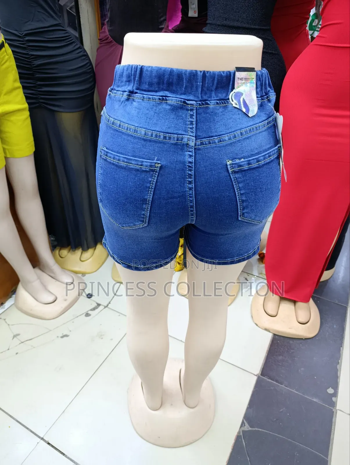 Women Denim Short, Top, Sneakers