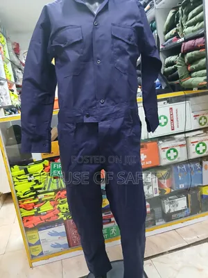 Vibrant Blue Plain Full Face Overall