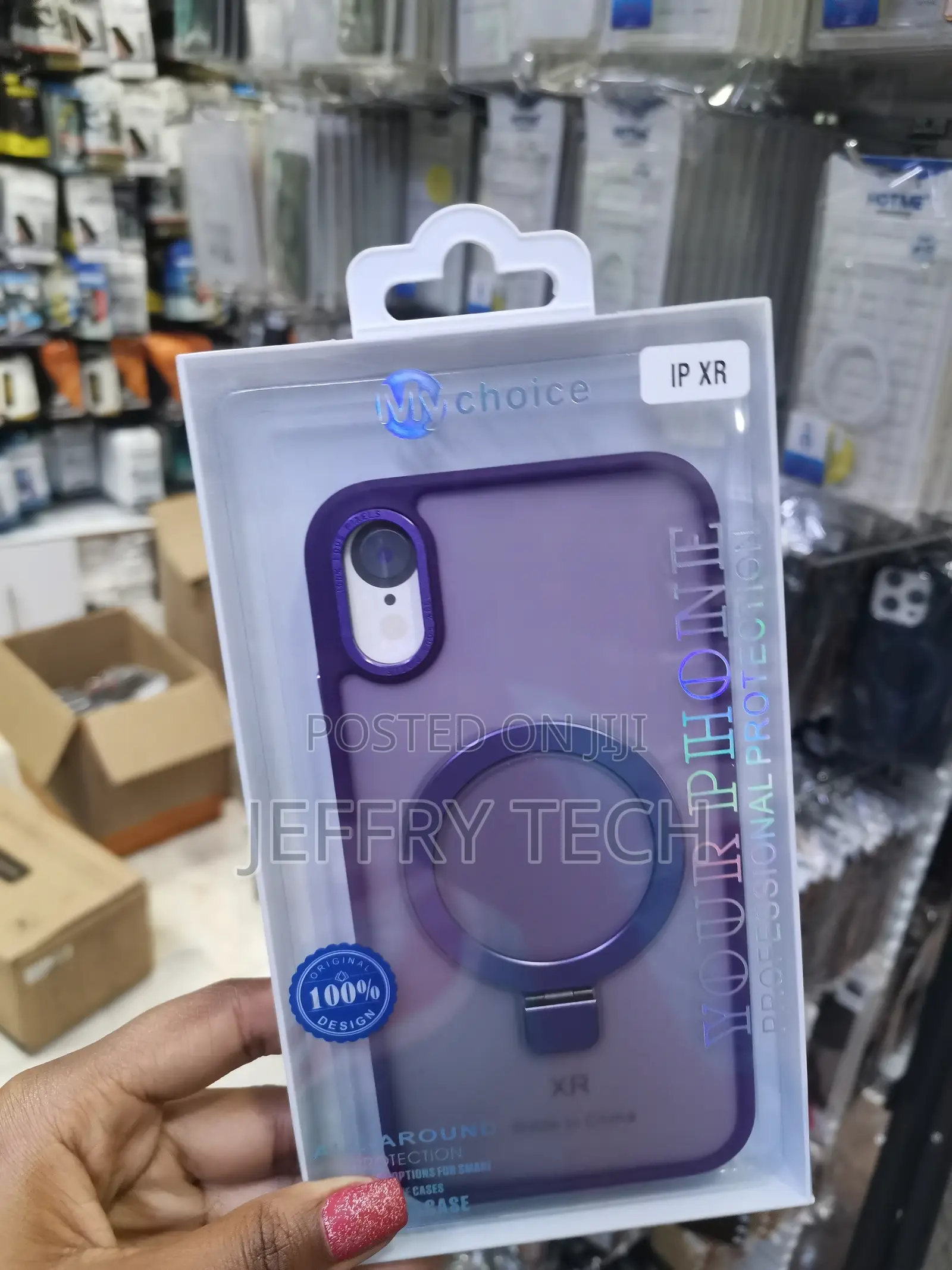 Madgi Translucent Matte iPhone Xr Case Magnetic With Ring Stand