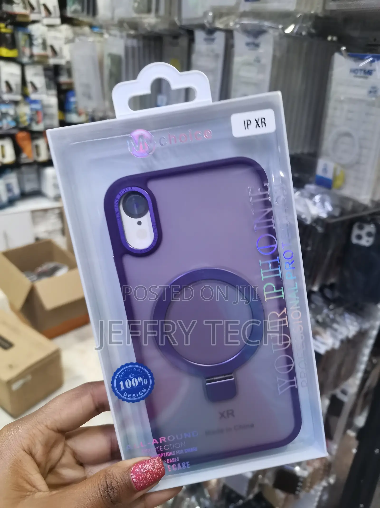 Madgi Translucent Matte iPhone Xr Case Magnetic With Ring Stand