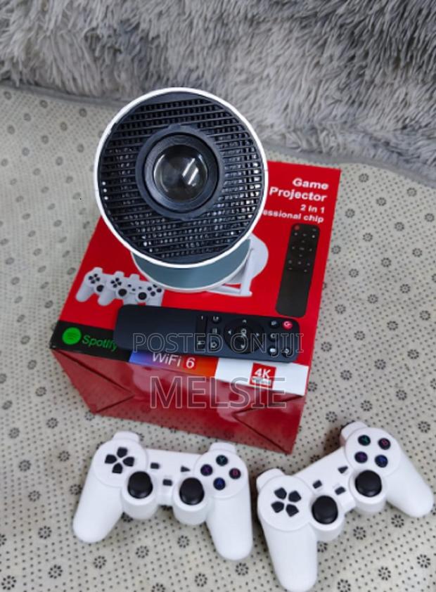2-in-1 Portable Mini Projector F300 Controller Gamepad Android 11 - thumbnail 2