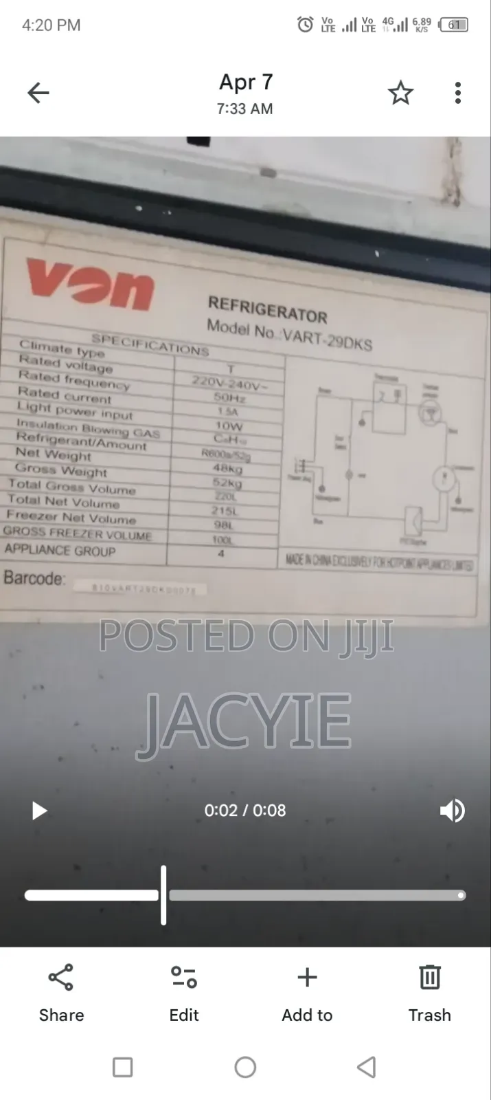 Von Refrigerator