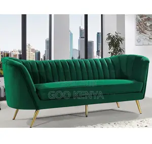Home Sofa; Luxury Modern Velvet Sofa With Gold Legs for Apartment
