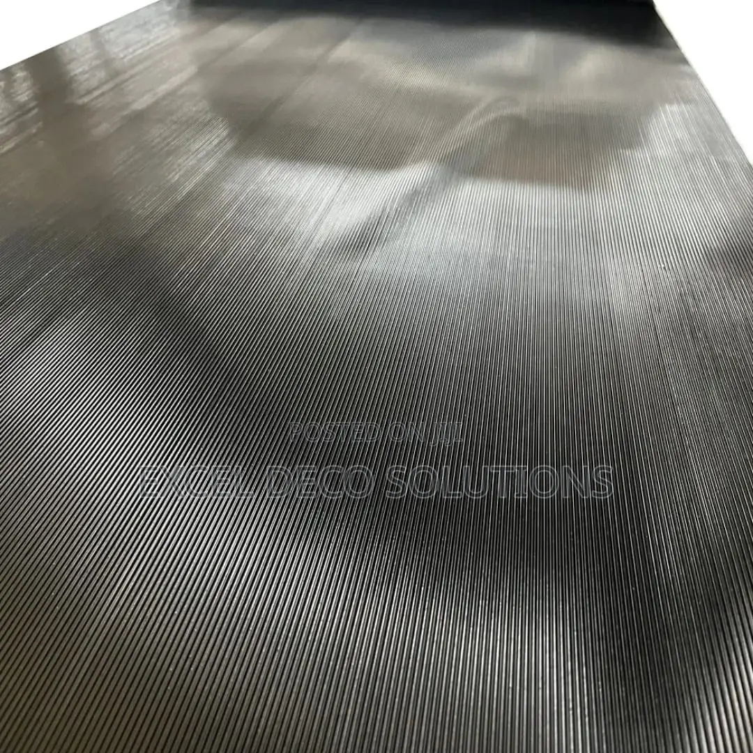 Non-Slip Ribbed Rubber Mat for High Traffic Areas
