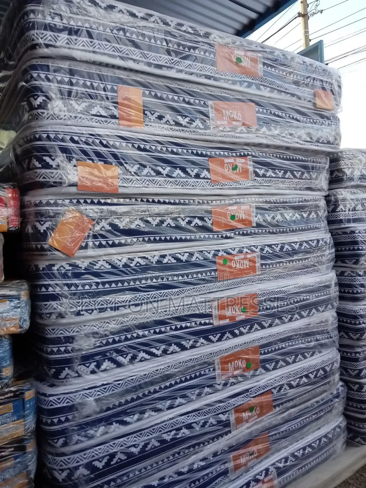 Moko Blue Print 5x6x8 Thick High Density Mattresses + Free Delivery