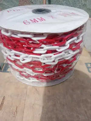 Road Barrier Chain Link Red White