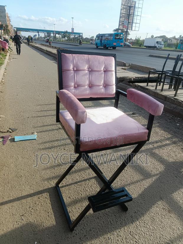 Makeup Chair, Baby Pink and Black