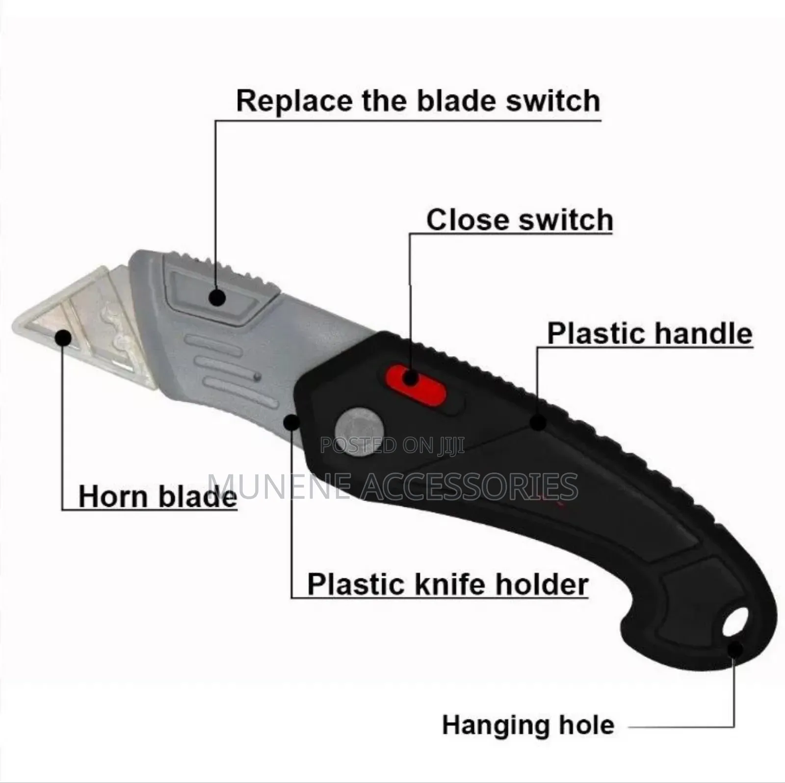 Folding Box Cardboard Carpet Carpenter Work Blade Safety Knife Cutter