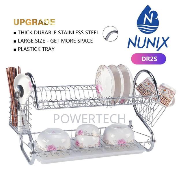 2 Layer Stainless Steel Dish Rack - main view