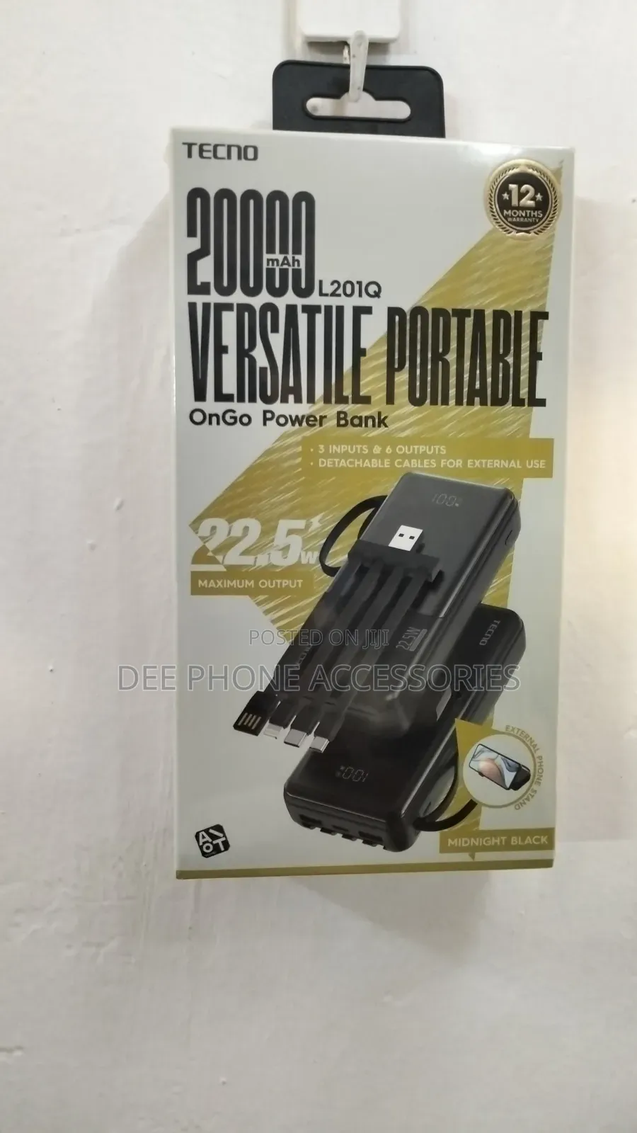 Tecno 20000mah L201 22.5w Power Bank
