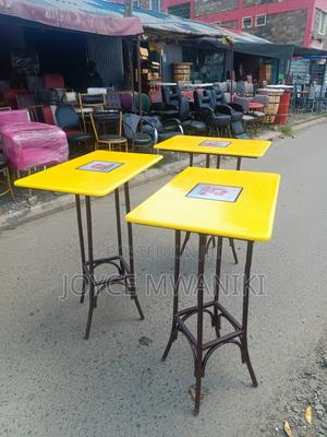 Yellow and Black Hotel or Restaurant Tables With Logo