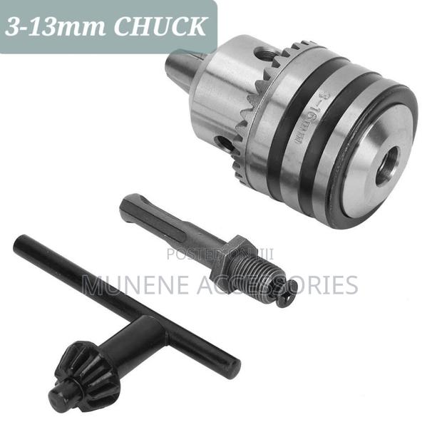 3.0-13mm 1/2 Key Type Drill Chuck Adapter Kit Wit Hammer Round Adapter - main view