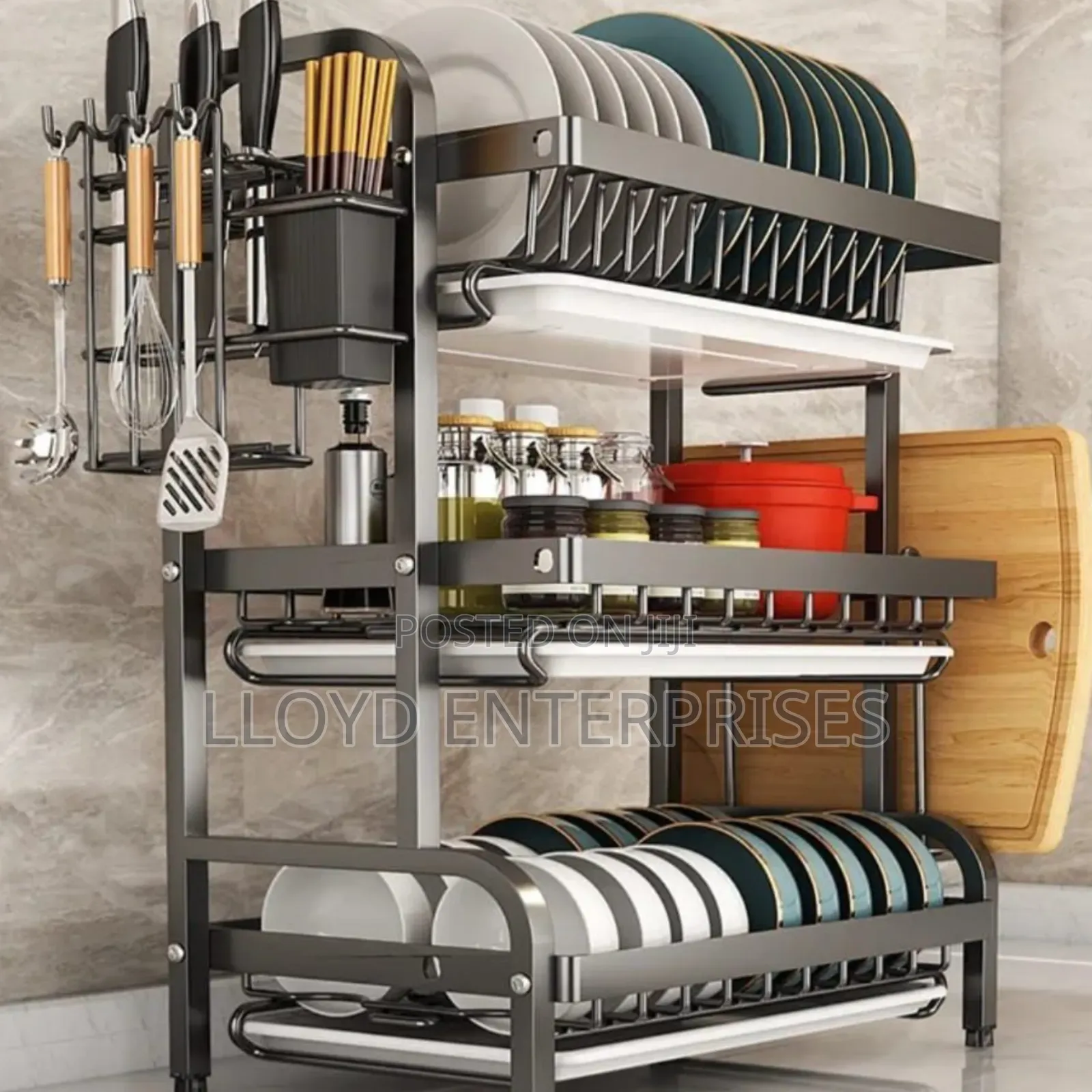 3 Layer Rust Free Carbon Steel Dishrack