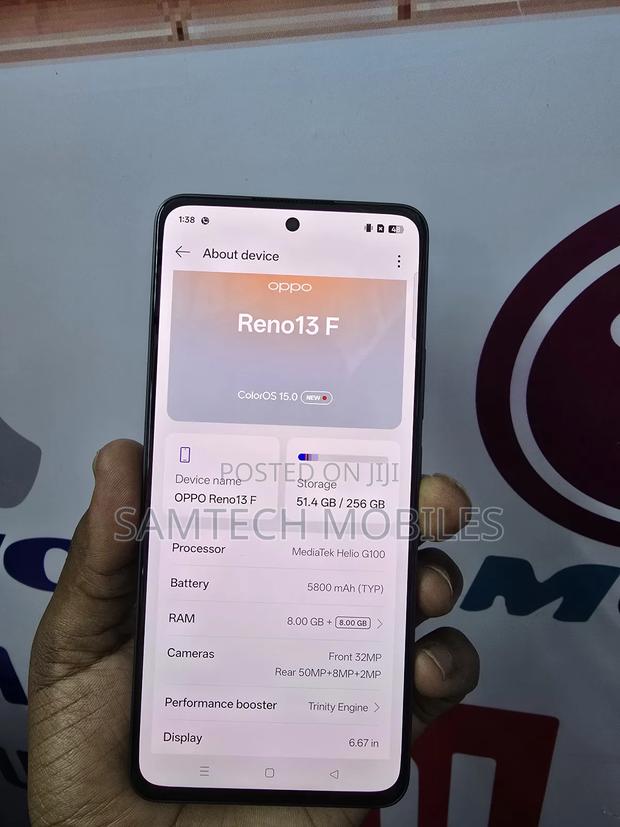 Oppo Reno13 F 256 GB Gray - thumbnail 4