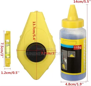 Chalk Line Reel Set 30metre 113g Bottle Chalk Plastic Spirit Bubble