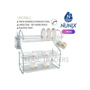Nunix Dish Rack - 3 Tier + Drain Board