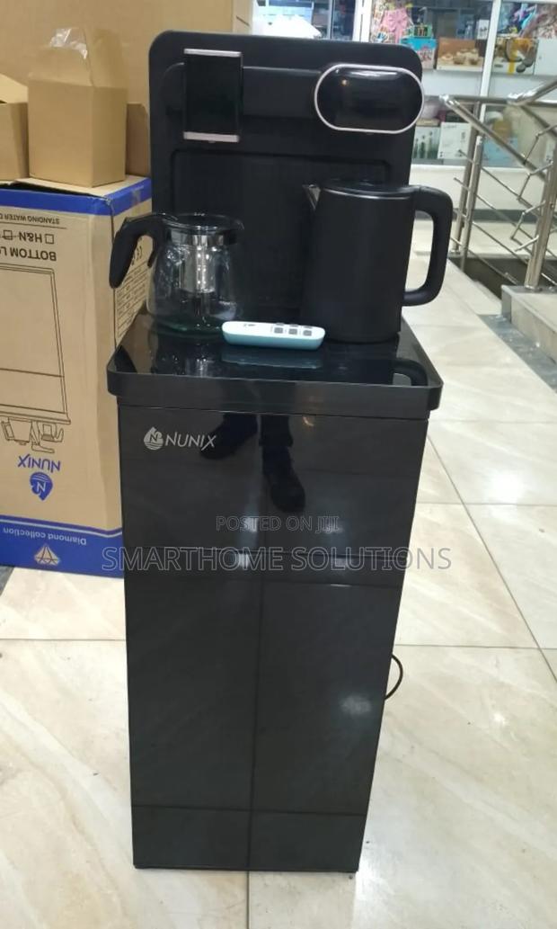 Black And Silver Nunix A1c Bottom Load Hot And Cold Water Dispenser