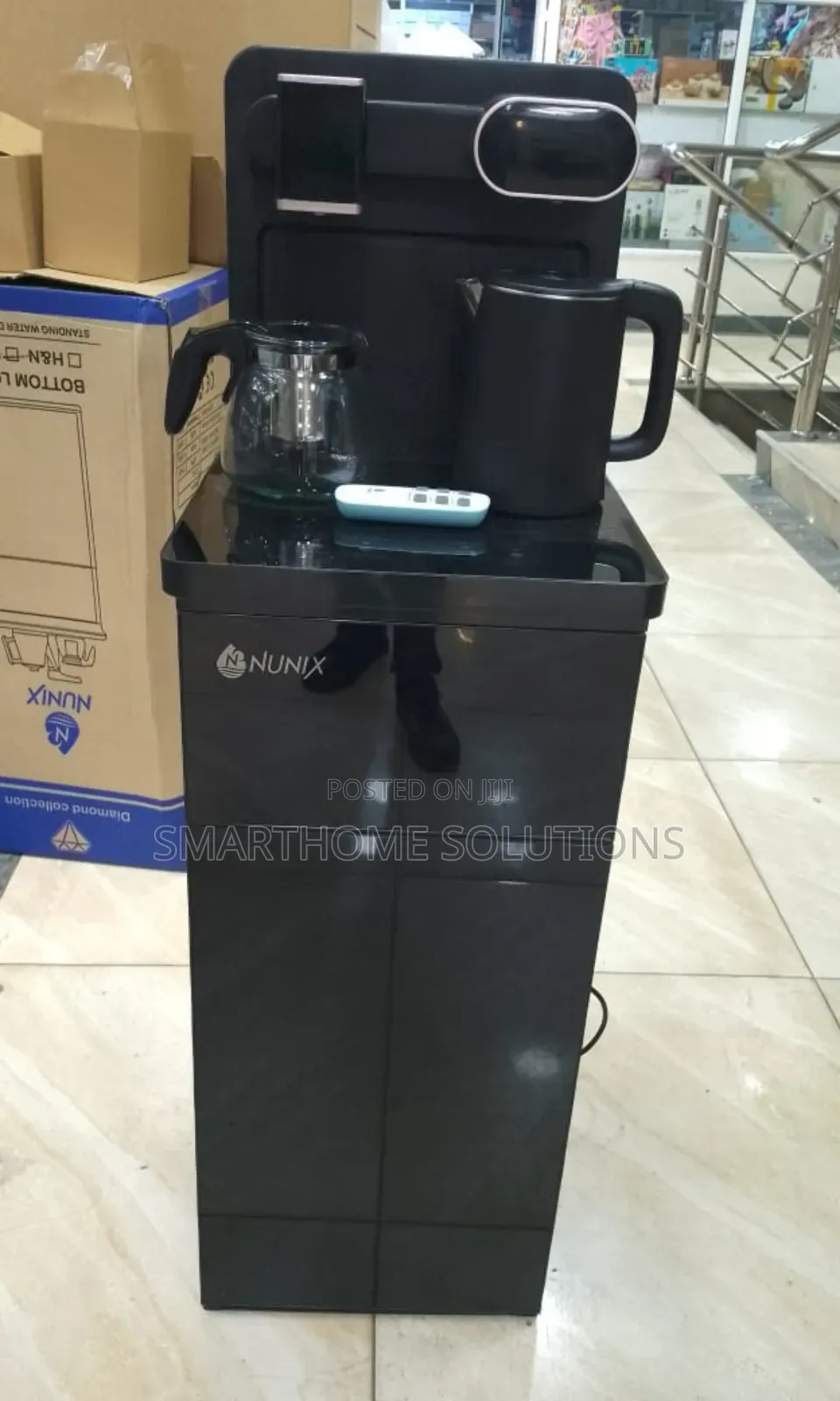 Black And Silver Nunix A1c Bottom Load Hot And Cold Water Dispenser