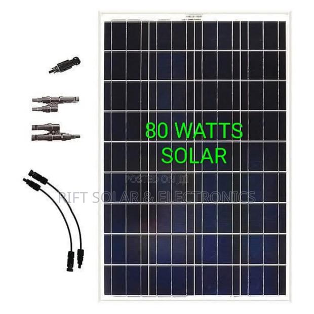 80 Watts Solar Panel Plus Free 10 Meters Pv Solar Cables - main view