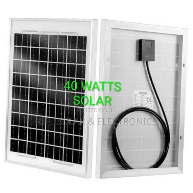 40 Watts - 12 Volts Monocrystalline All Weather Solar Panel - main view