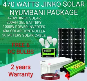 New 43" Smart Tv Full Kit 470 Watts Jinko Solar Nyumbani Package