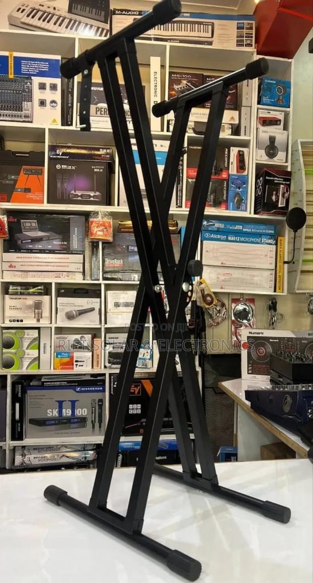 Double Metallic Adjustable Keyboard Stand - thumbnail 2