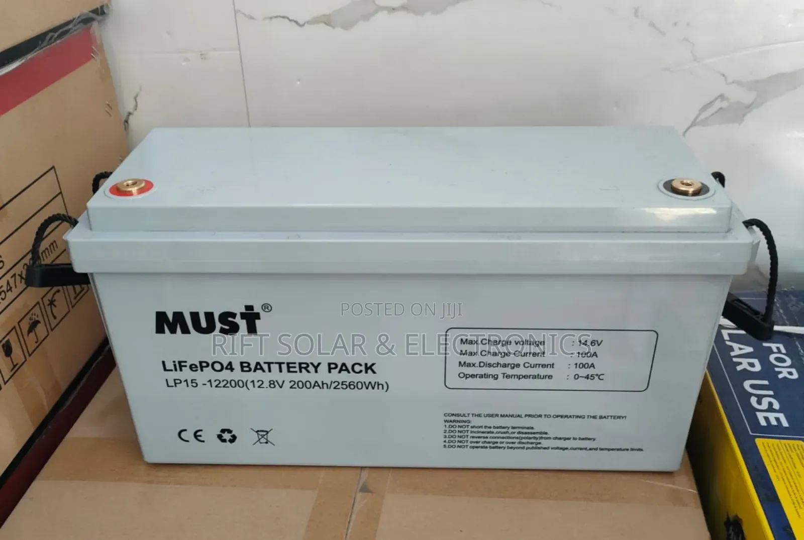 12.8 v - 200ah (2560wh) Must Lithium Solar Battery
