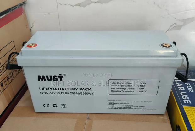 12.8 v - 200ah (2560wh) Must Lithium Solar Battery