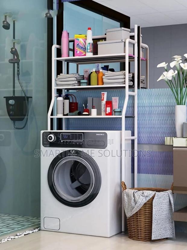 3 Layer Over The Washing Machine Metallic Storage Rack - main view