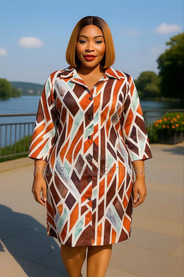 Quality Geometic Shirt Dress - thumbnail 3