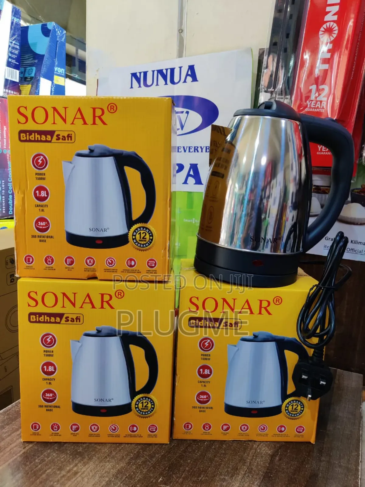 Sonar Kettle 1.8l With 1.5mtrs Strong Long Cable