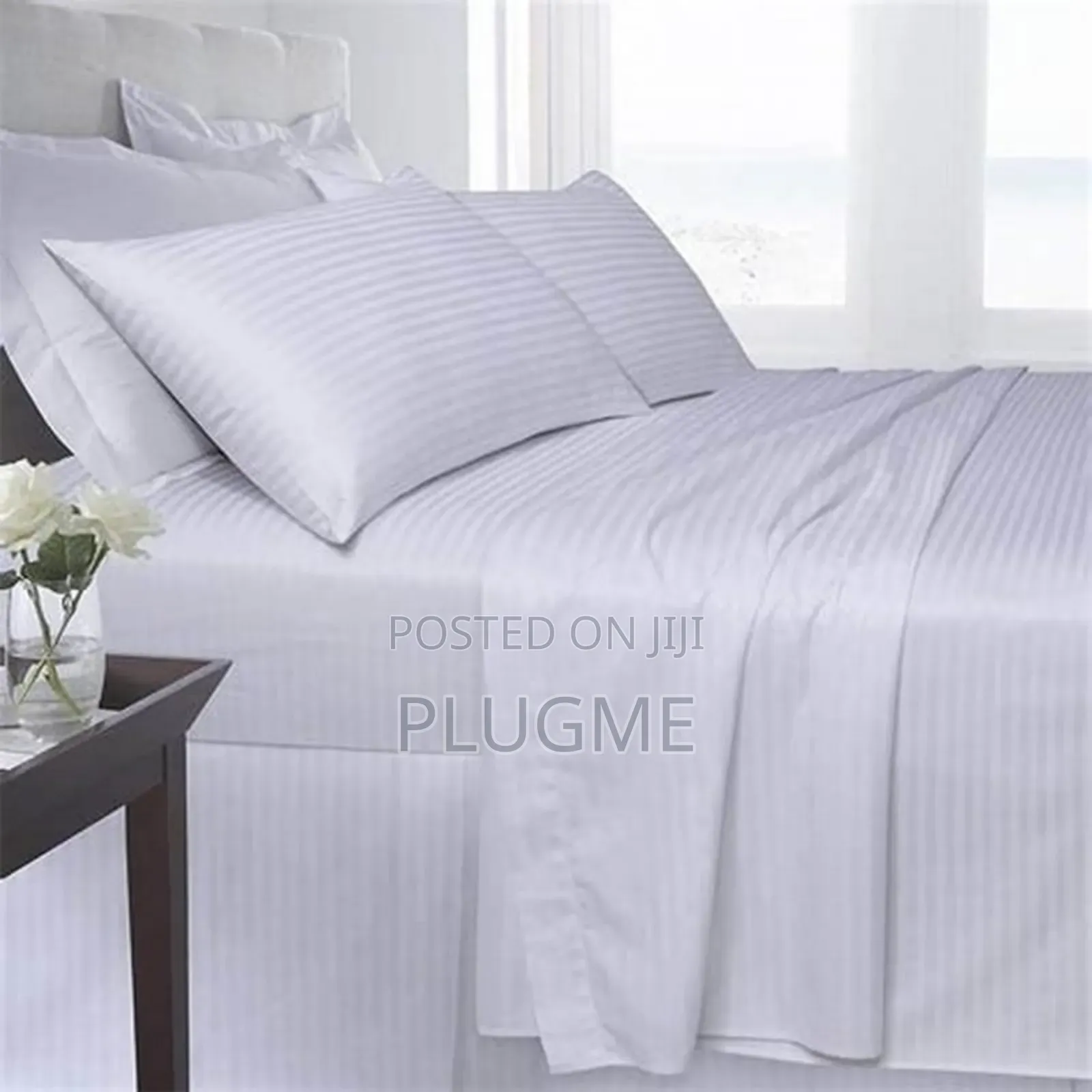 4 in 1 Cotton Stripped Bedsheet 6 by 6