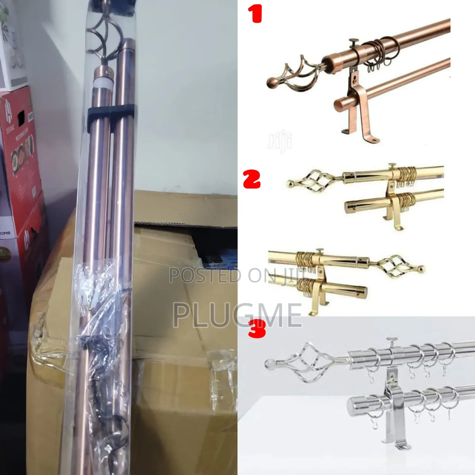 2 M Quality Double Curtain Rods